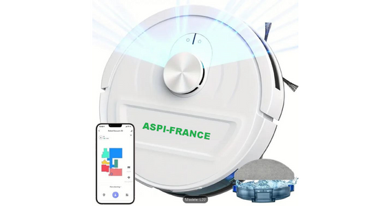 Robot Aspirateur Laveur à commandes vocales