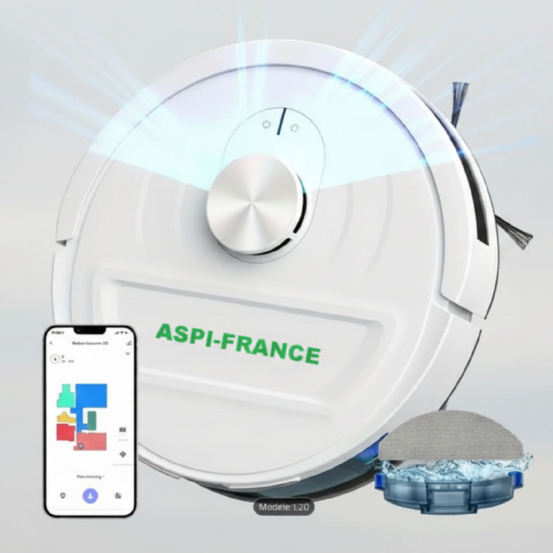 Robot Aspirateur Laveur 5500Pa : Commandes Vocales Alexa et Cartographie Intelligente