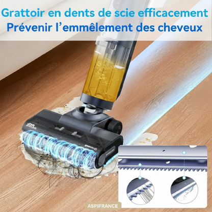 Aspirateur Laveur sans fil JONR ED12 Pro  - Empêche l'emmêlement des cheveux