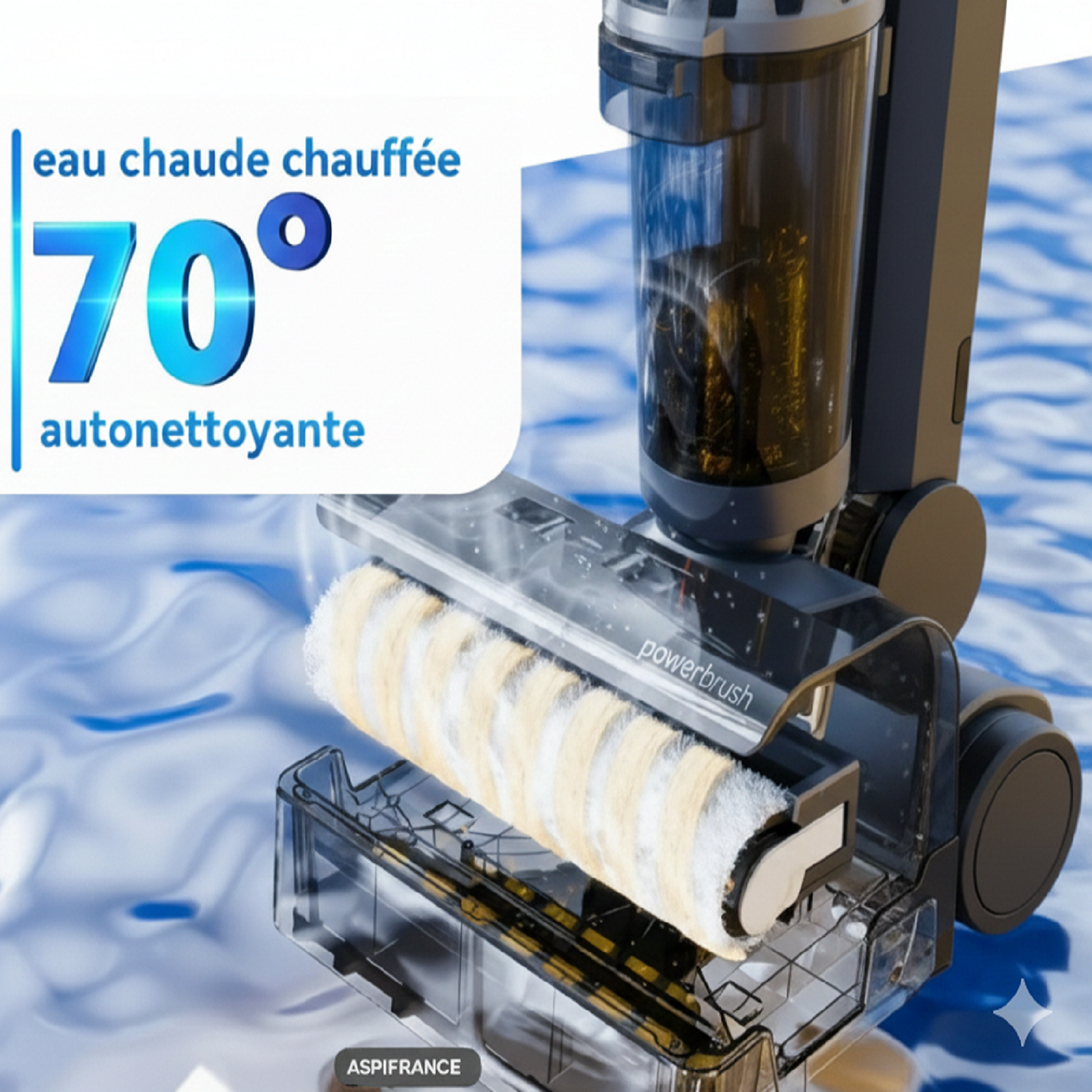 Aspirateur Laveur sans fil JONR ED12 - Brosse auto nettoyée à 70°