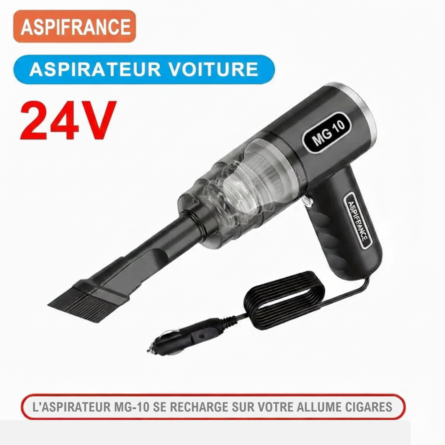 Aspirateur Voiture MG-10 - Compact - Léger - Manipulation 1 Main