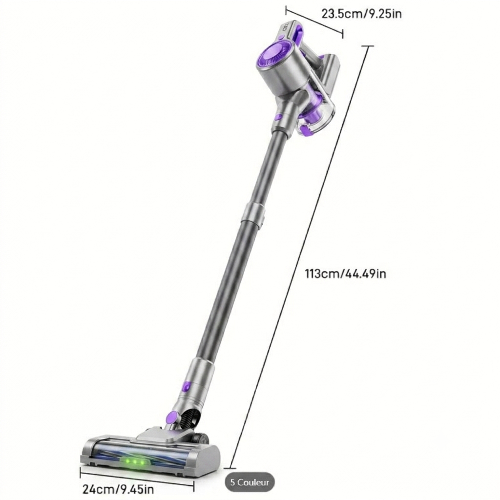 Aspirateur Balai B-510-E - Dimensions - | Aspi-France