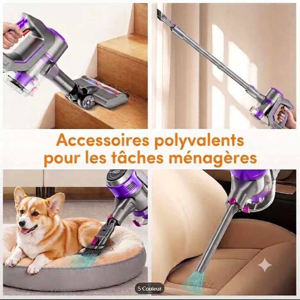 Aspirateur Balai B-510-E - Vue des Accessoires - | Aspi-France