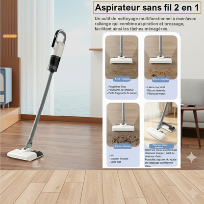 Aspirateur Laveur 2 en 1 First- Modèle BG-02 - Poussières poils boue miettes