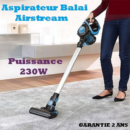 Balai Aspirateur sans fil AIRSTREAM - Aspire sur la moquette. Puissance 230w