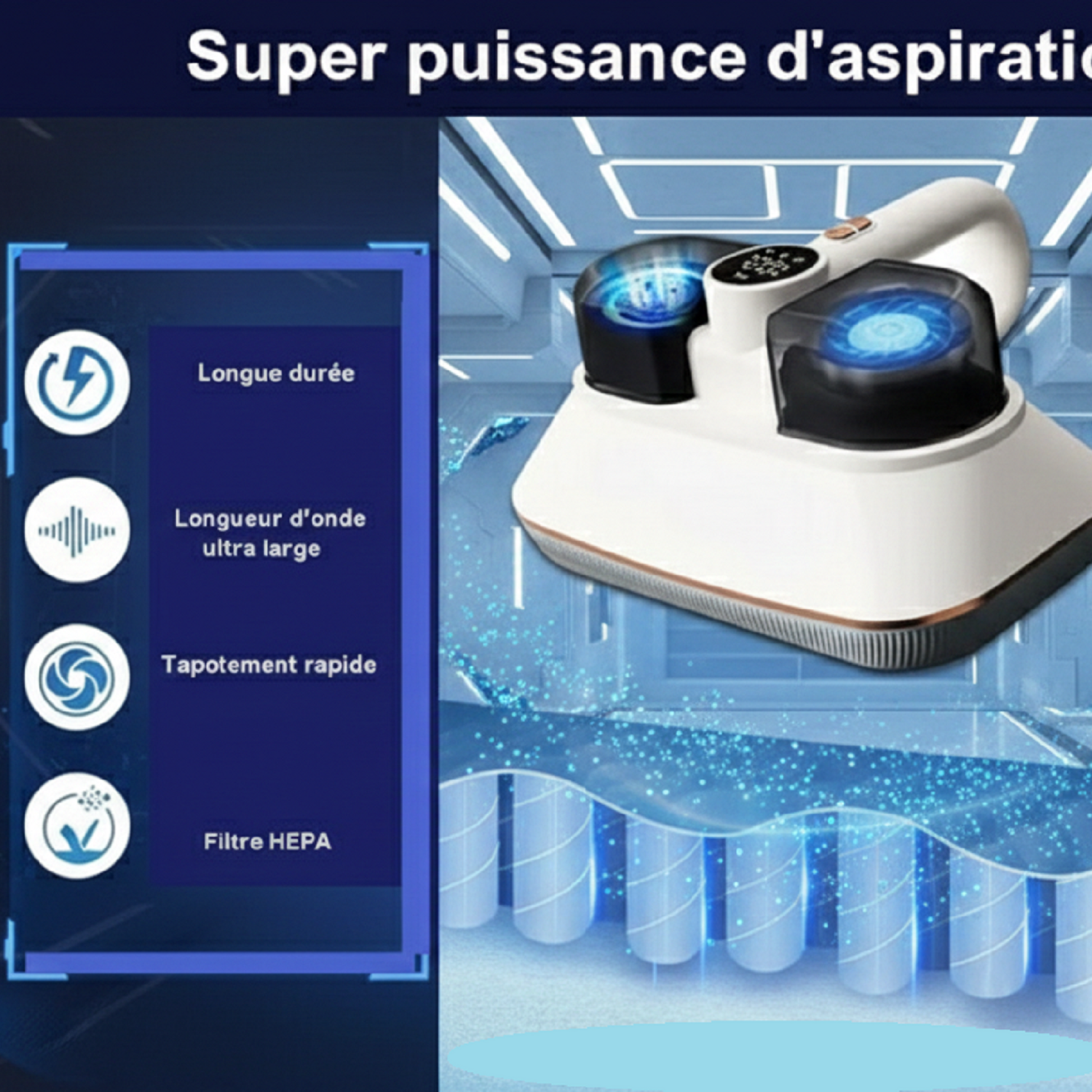 Aspirateur Spécial Matelas LG10 - poussières qui remontent du matelas