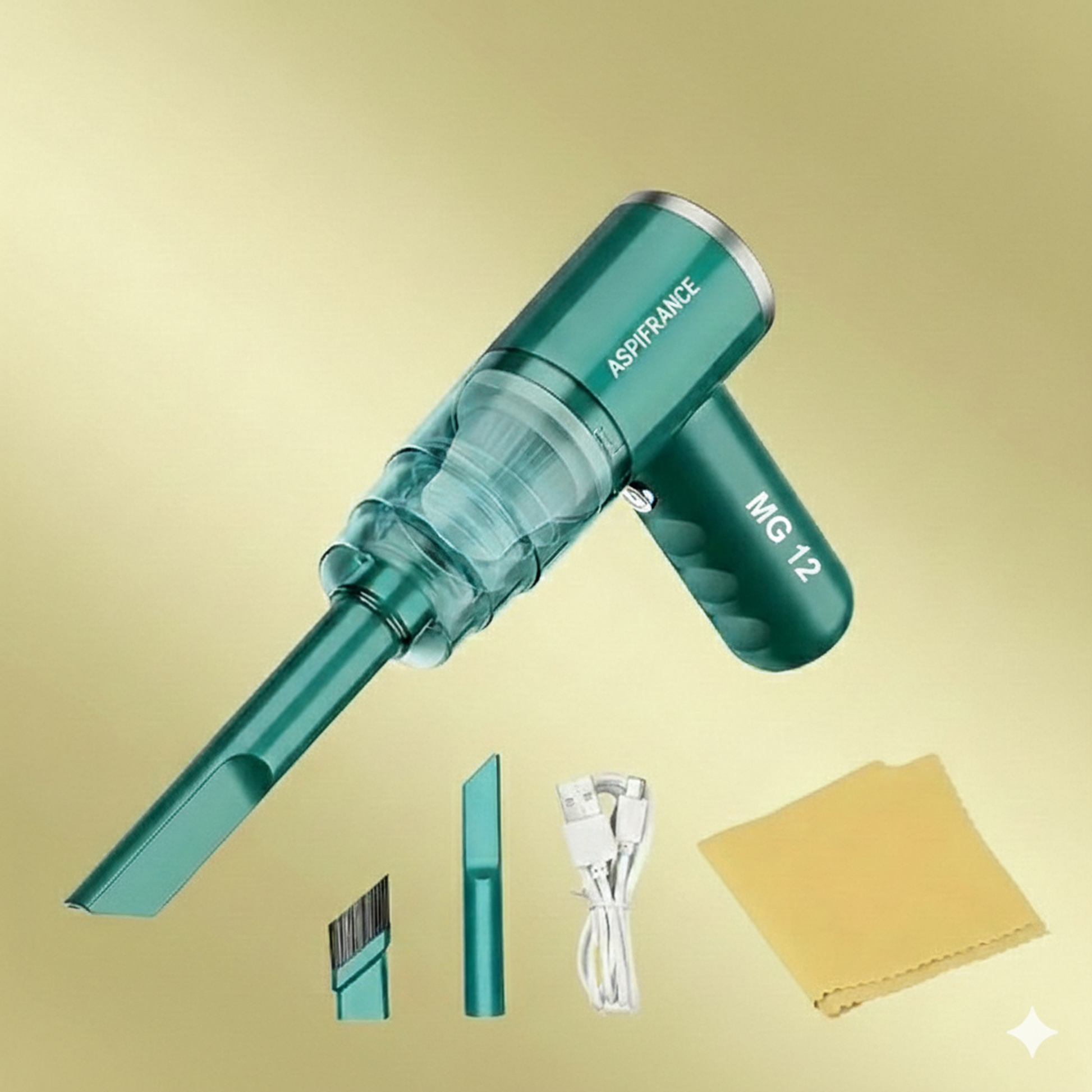 Aspirateur voiture MG-12 en utilisation dans habitacle | Aspi-France