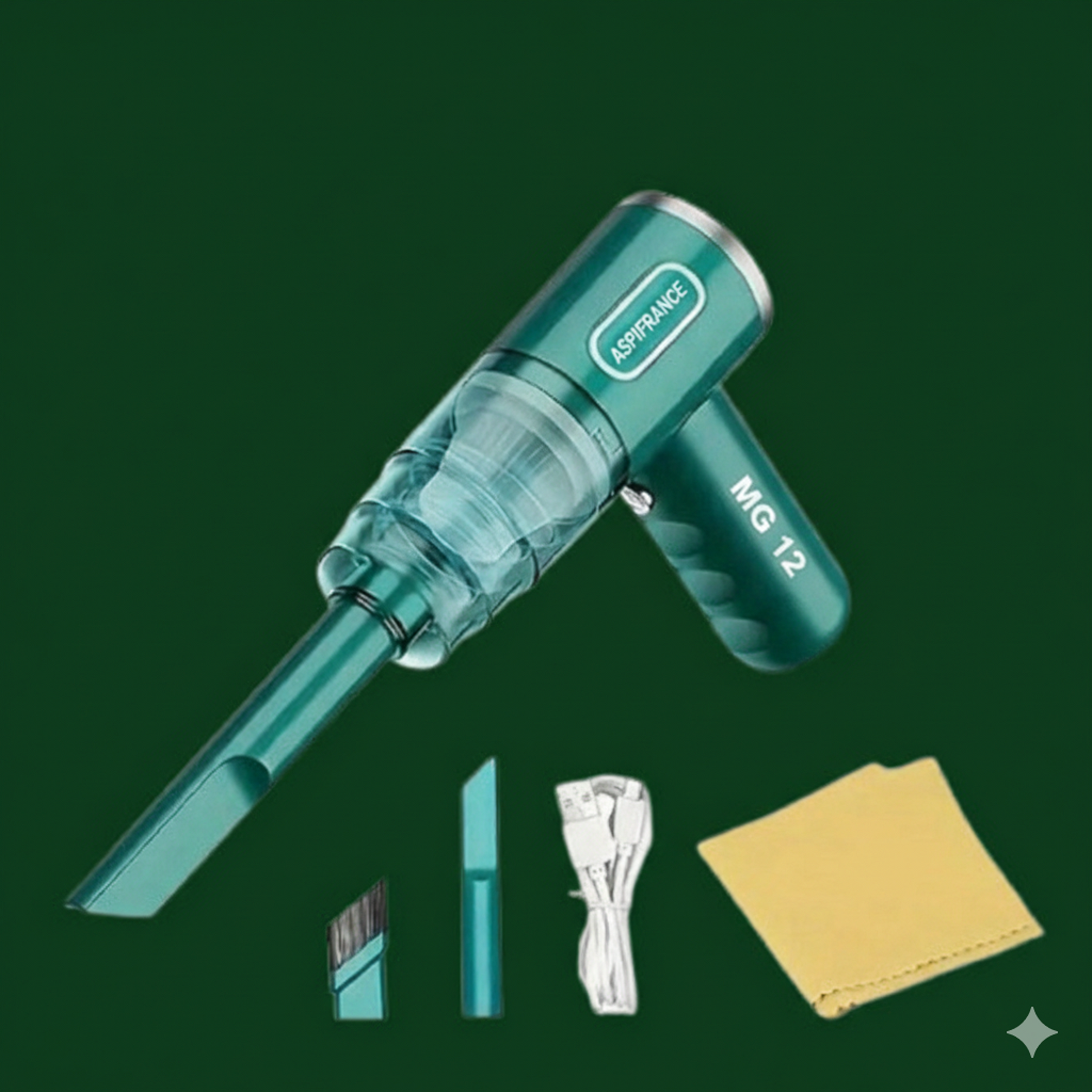 Aspirateur voiture MG-12 en utilisation dans habitacle | Aspi-France
