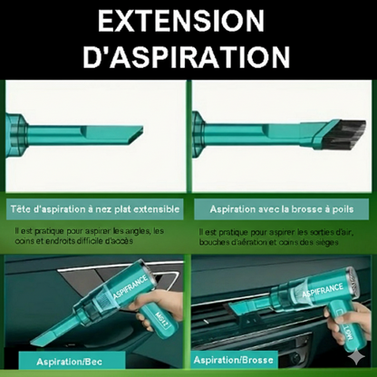 Aspirateur voiture MG-12 en utilisation dans habitacle | Aspi-France