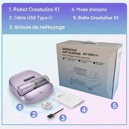 Robot Aspirateur Anti-Acariens BOT Série V1 – Nettoyage Automatique UV 14AW