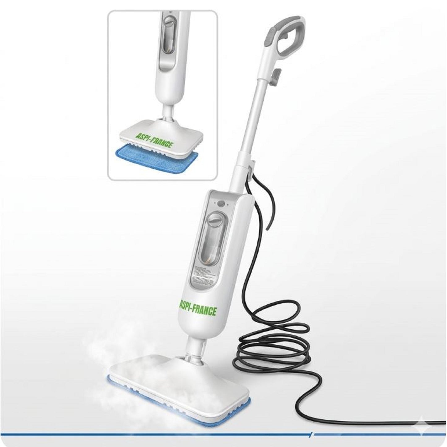 Balai vapeur CD-260 en utilisation sur carrelage | Aspi-France