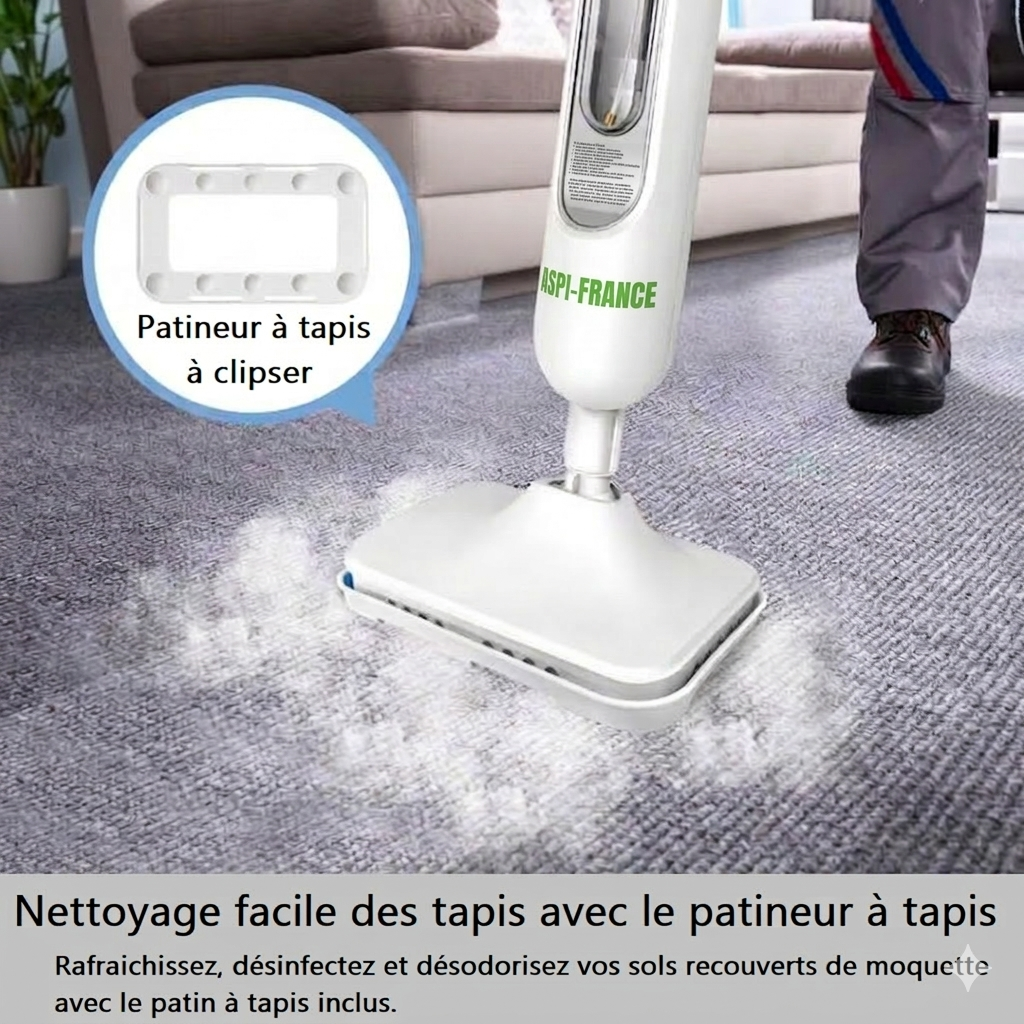 Balai vapeur CD-260 en utilisation sur carrelage | Aspi-France