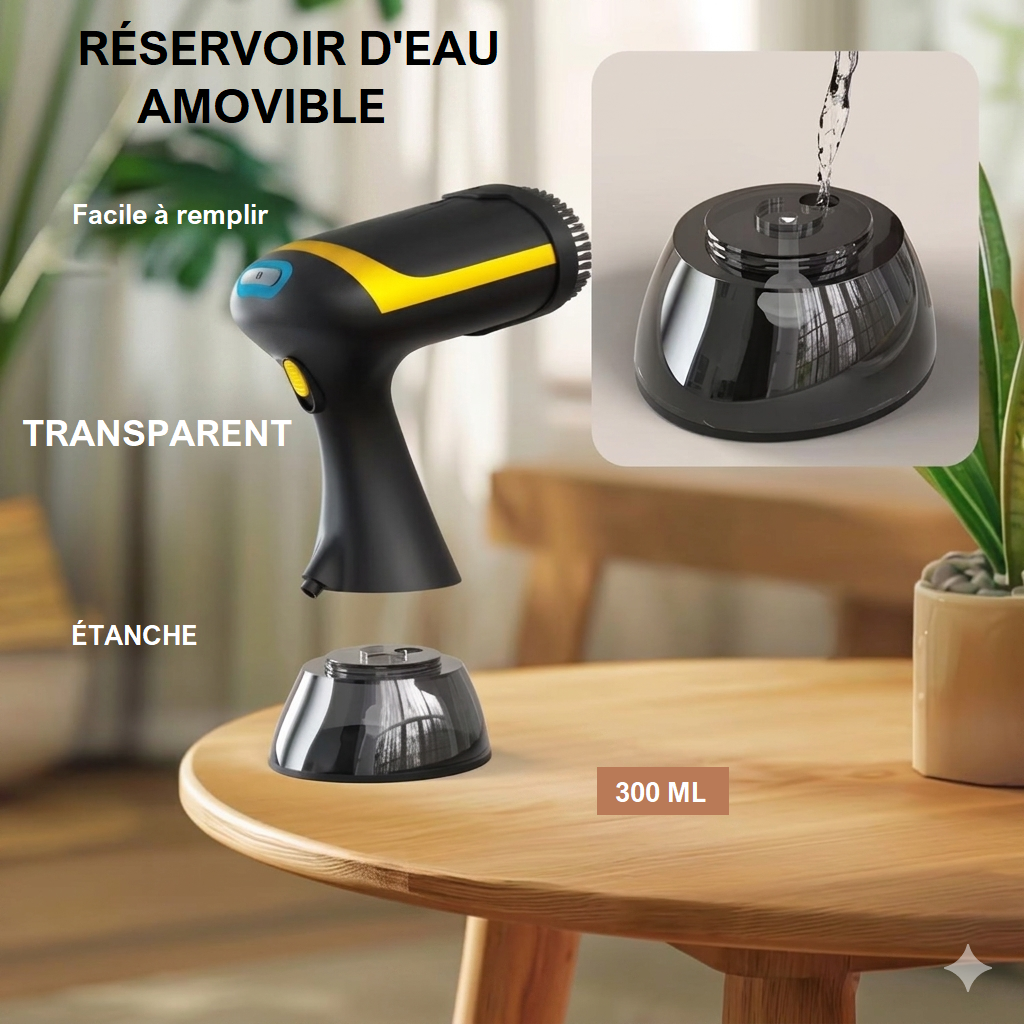 Défroisseur vapeur 1500W en utilisation sur vêtement | Aspi-France