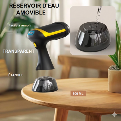 Défroisseur vapeur 1500W en utilisation sur vêtement | Aspi-France