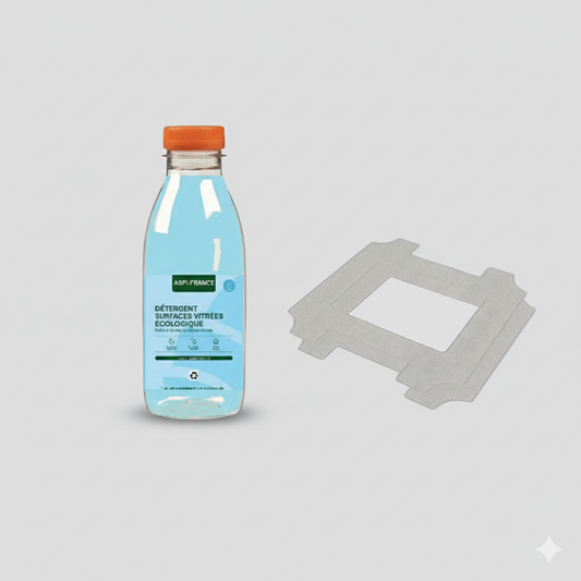 Présentation bouteille de détergent vitre + fibres EDC-300