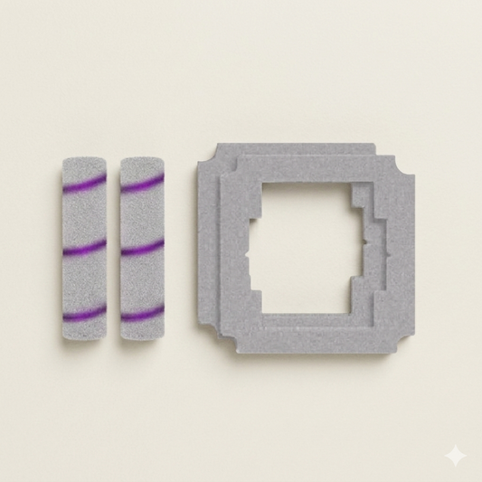 Lot de 2 Fibres de Nettoyage + 2 Rouleaux pour Robot EDC-300