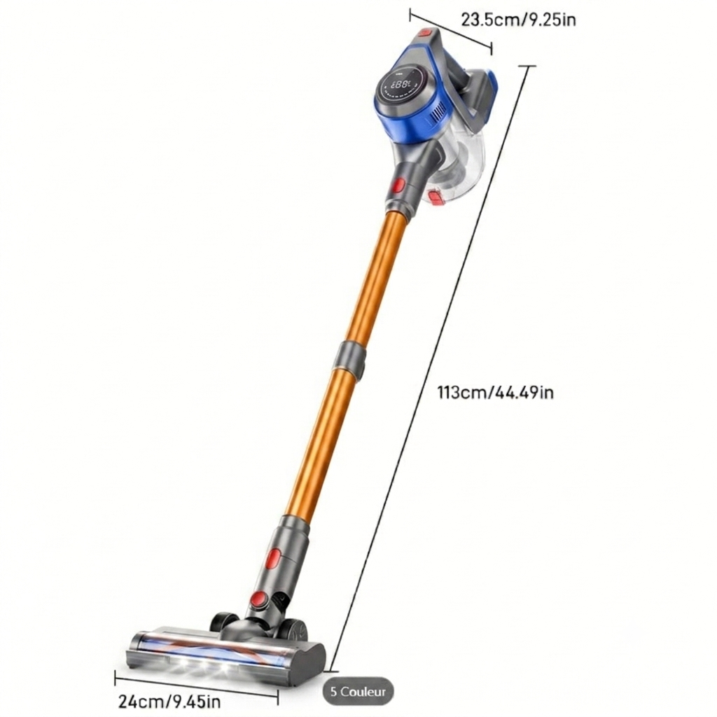 Aspirateur Balai Sans Fil B-510-E – 70 KPA | 55 min | Écran LED | 2 Modes