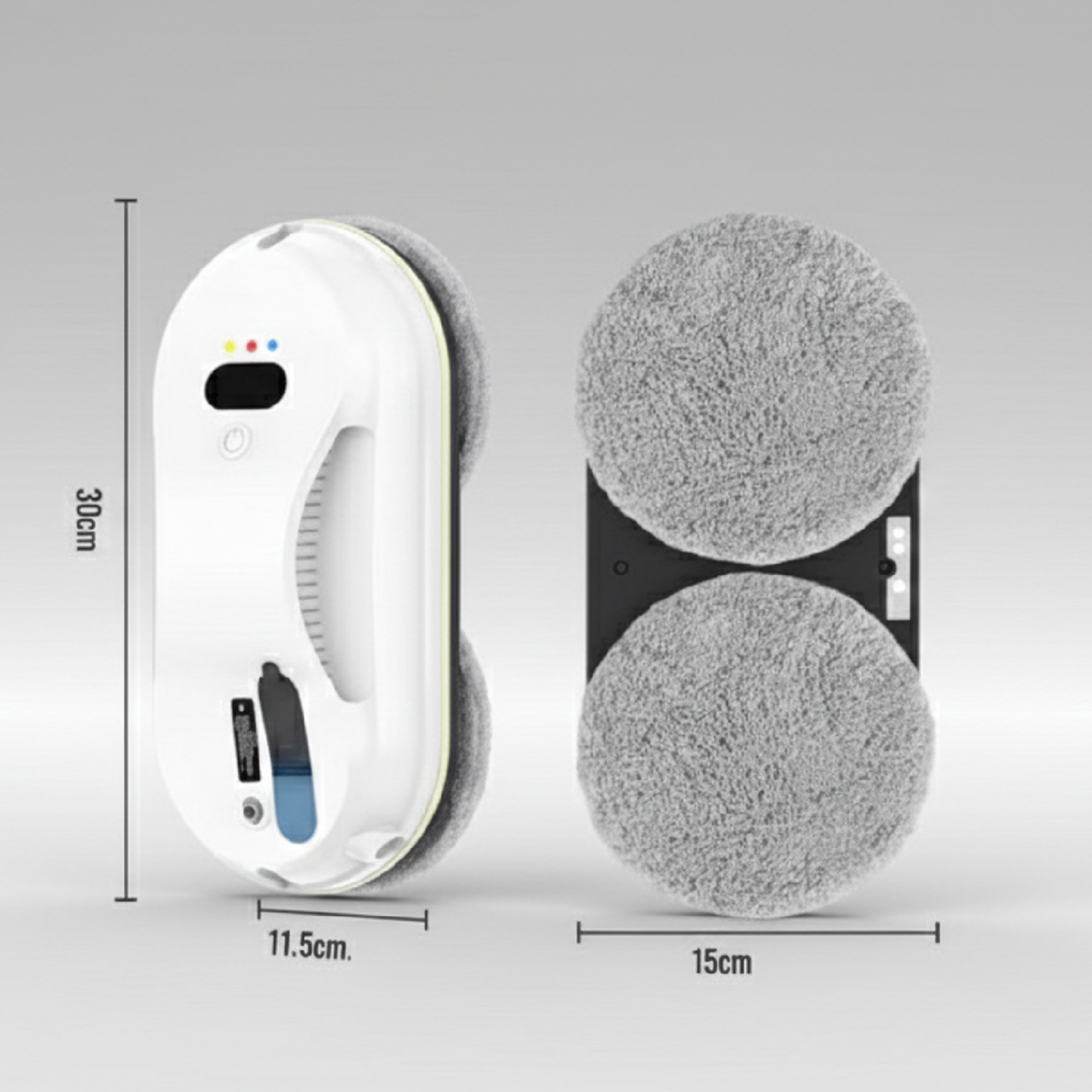 Robot Lave-Vitre -  RLV-08 - Dimensions - Vues Recto Verso