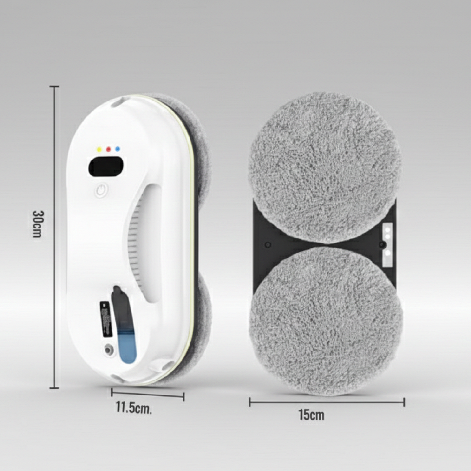Robot Lave-Vitre -  RLV-08 - Dimensions - Vues Recto Verso