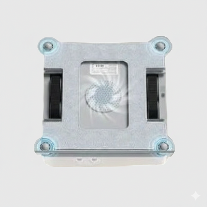 Robot lave-vitre AMG12 vue de dessous montrant la fibre et les détecteur de vide.