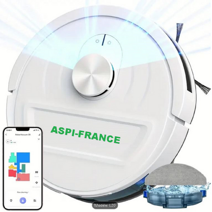 Robot Aspirateur/Laveur S9 - Présentation visuelle du robot sur fond blanc.