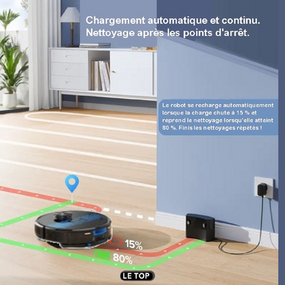 Robot Aspirateur/Laveur SL60D - Retour sur la base de chargement électrique.