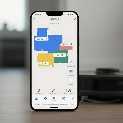 Robot Aspirateur/Laveur SL60D - Application sur téléphone de l'appareil.