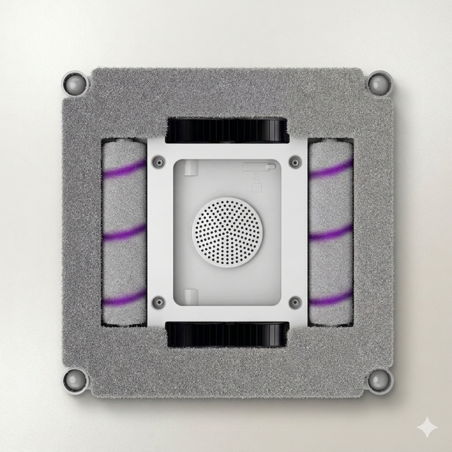 Lot de 2 Fibres de Nettoyage + 2 Rouleaux pour Robot EDC-300