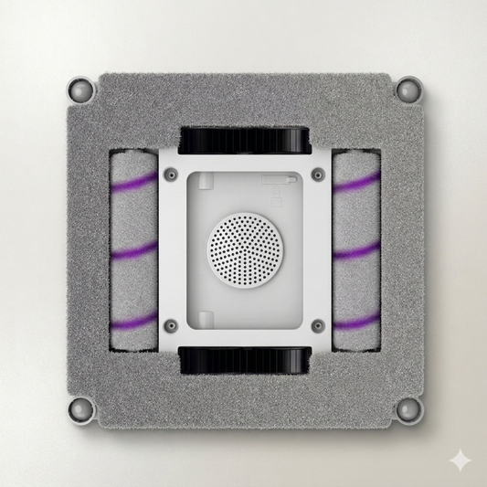 Lot de 2 Fibres de Nettoyage + 2 Rouleaux pour Robot EDC-300