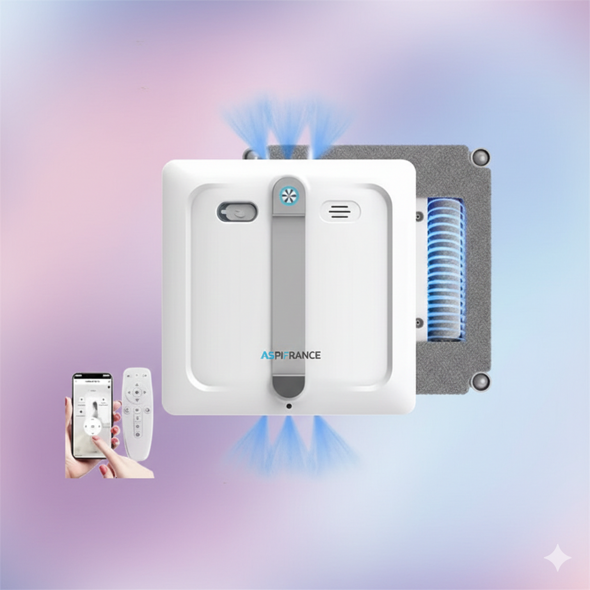 Robot Lave-Vitre EDC300 - Aspiration Puissante & Double Rouleau