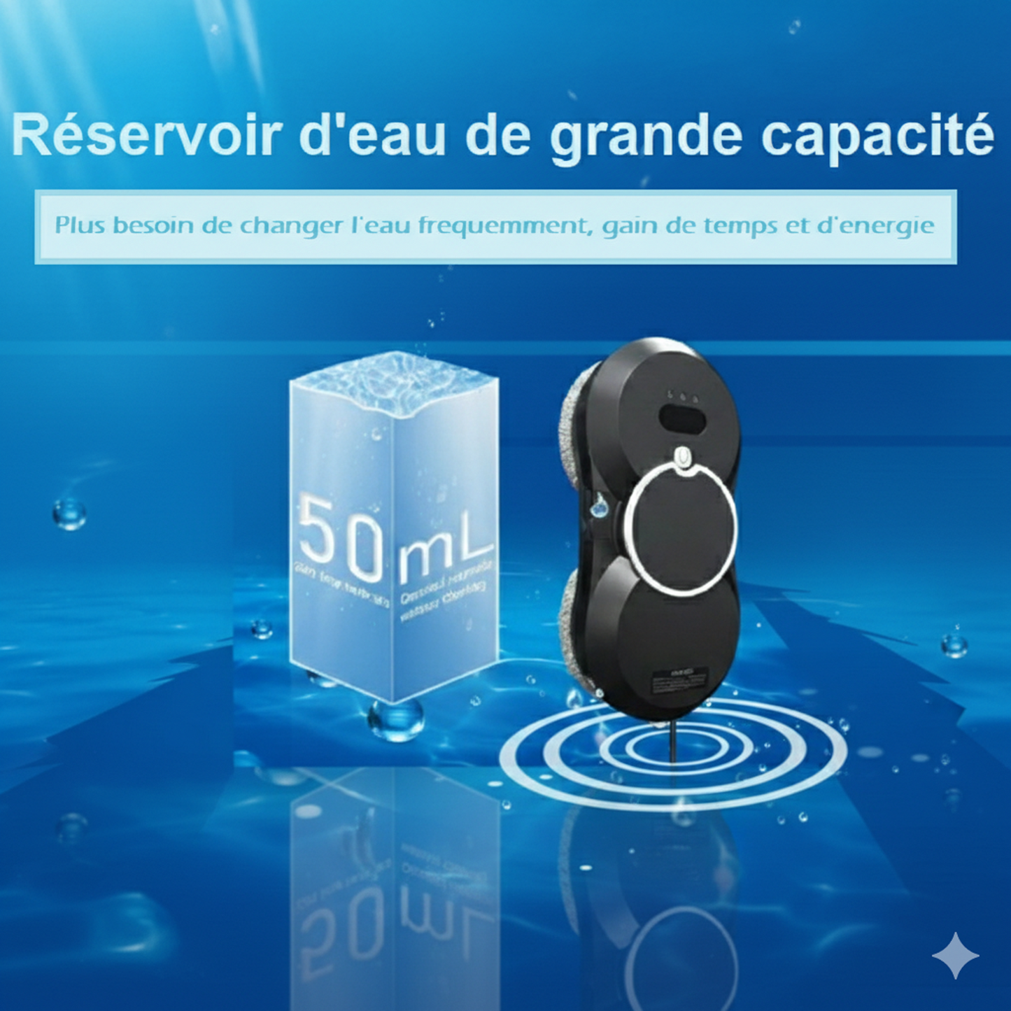 Robot Lave-vitre RLV-10 - Capacité du réservoir d'eau 50ml