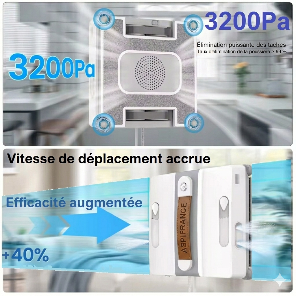 Robot lave-vitre AMG-10 - vue de dessous | Aspi-France