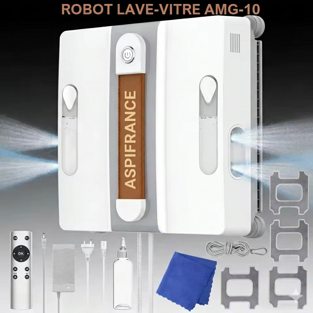 Robot lave-vitre AMG-10 - contenu du pack | Aspi-France