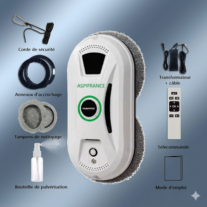 Robot lave-vitre RAL-05 sur vitre - nettoyage automatique | Aspi-France
