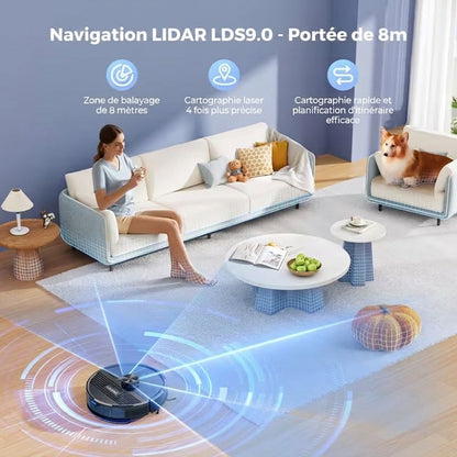 Robot Aspirateur Laveur SL68 – 3 en 1 | 7500 Pa | Wi-Fi & Serpillère | Aspi-France